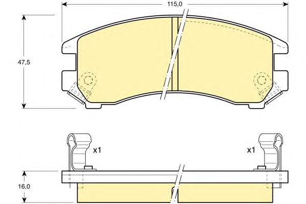 set placute frana,frana disc