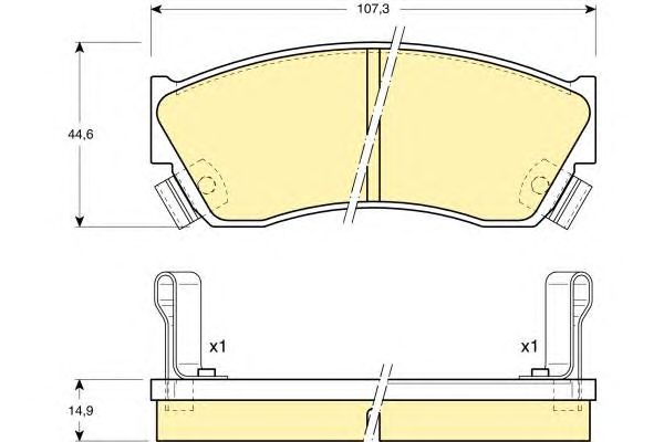 set placute frana,frana disc