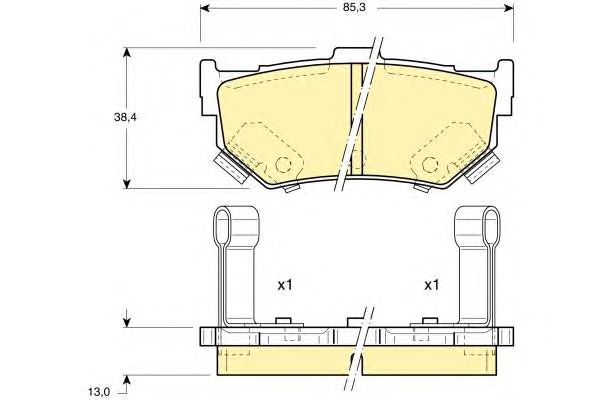 set placute frana,frana disc