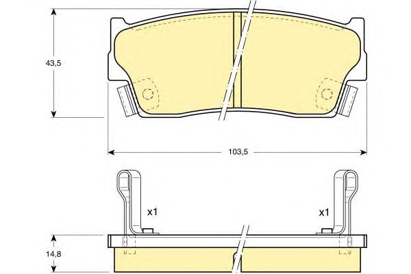 set placute frana,frana disc