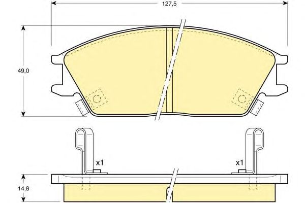 set placute frana,frana disc