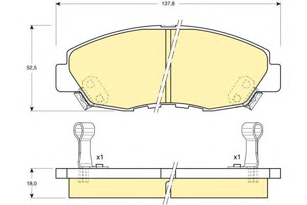 set placute frana,frana disc