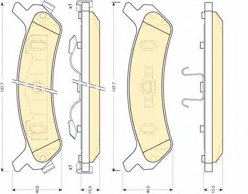 set placute frana,frana disc