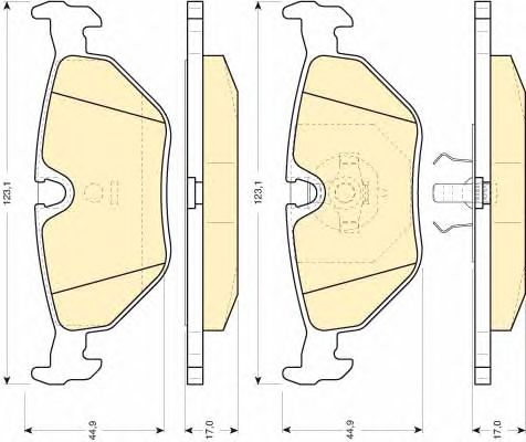 set placute frana,frana disc