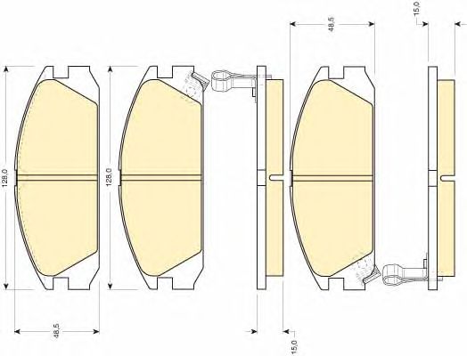 set placute frana,frana disc