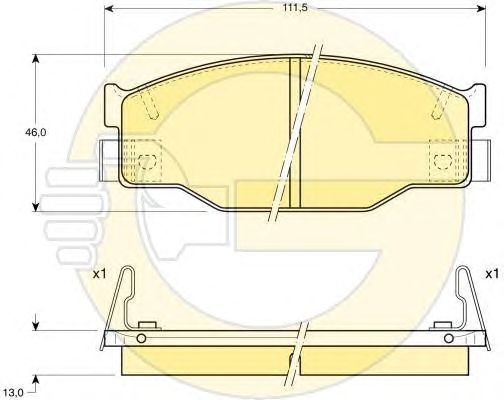 set placute frana,frana disc