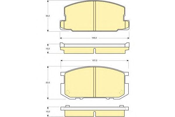 set placute frana,frana disc