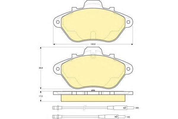 set placute frana,frana disc