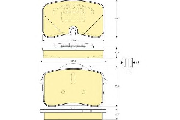 set placute frana,frana disc