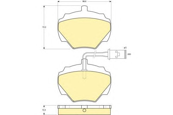 set placute frana,frana disc