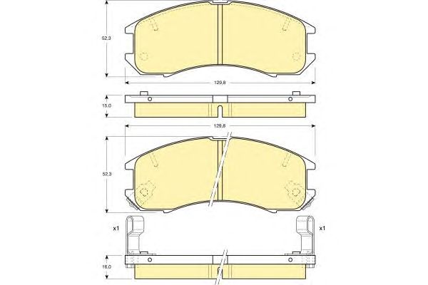 set placute frana,frana disc