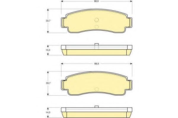 set placute frana,frana disc