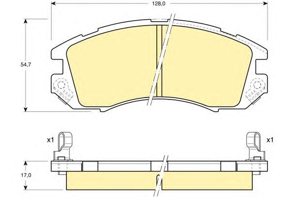 set placute frana,frana disc