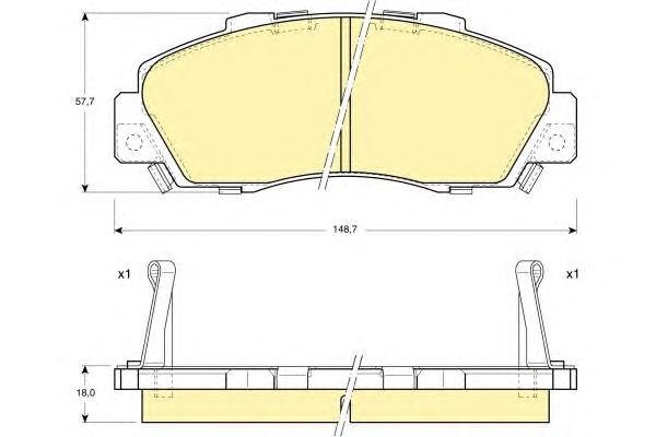 set placute frana,frana disc