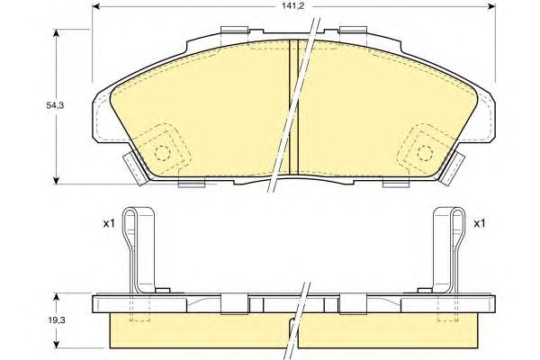 set placute frana,frana disc