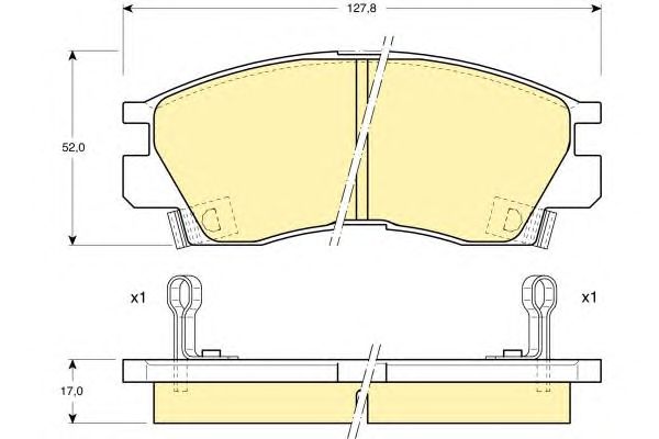 set placute frana,frana disc