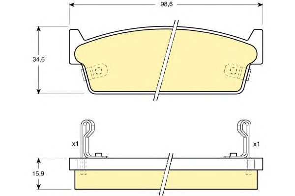 set placute frana,frana disc