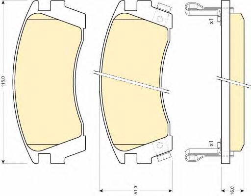 set placute frana,frana disc