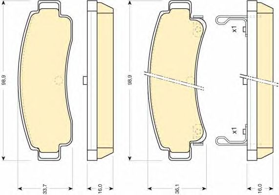 set placute frana,frana disc