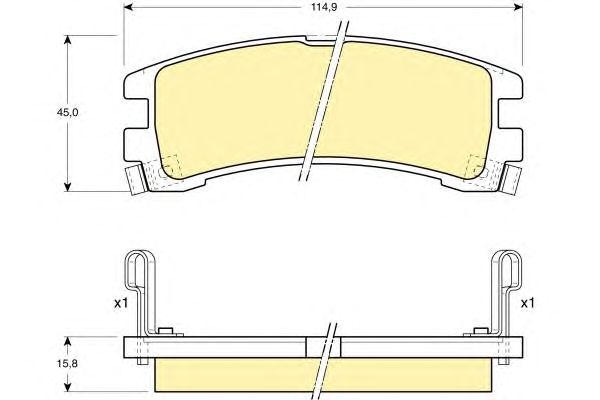 set placute frana,frana disc