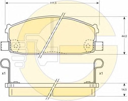 set placute frana,frana disc