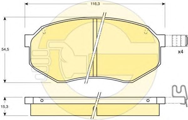 set placute frana,frana disc