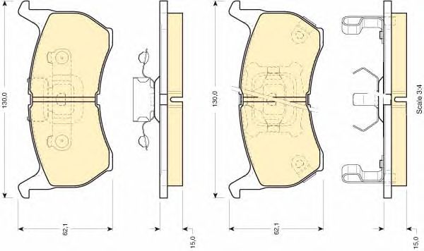 set placute frana,frana disc