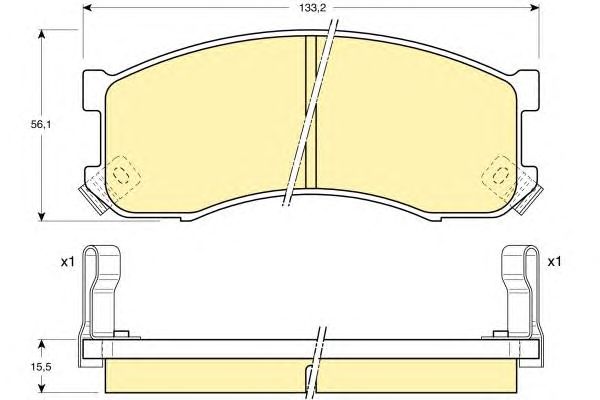 set placute frana,frana disc