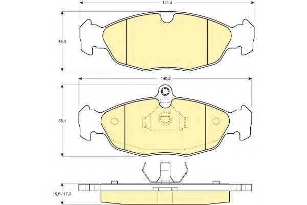 set placute frana,frana disc