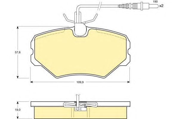 set placute frana,frana disc