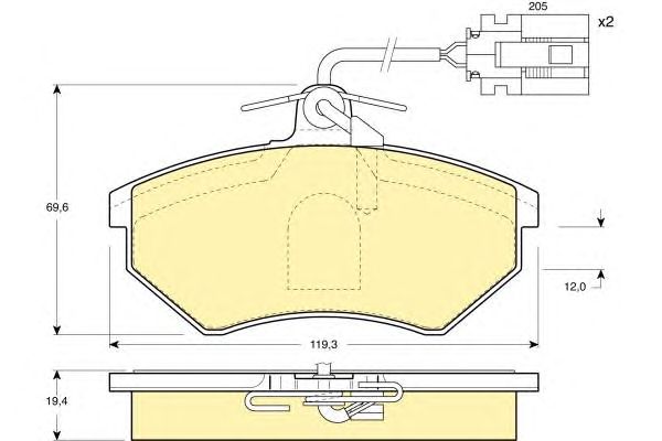 set placute frana,frana disc