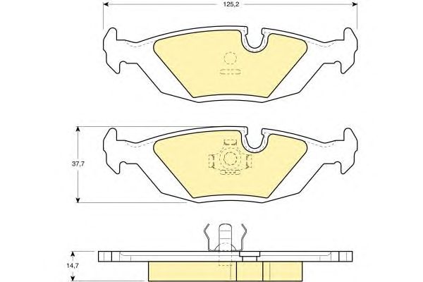 set placute frana,frana disc