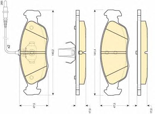 set placute frana,frana disc