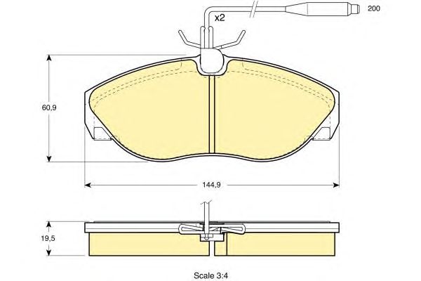 set placute frana,frana disc