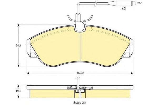 set placute frana,frana disc