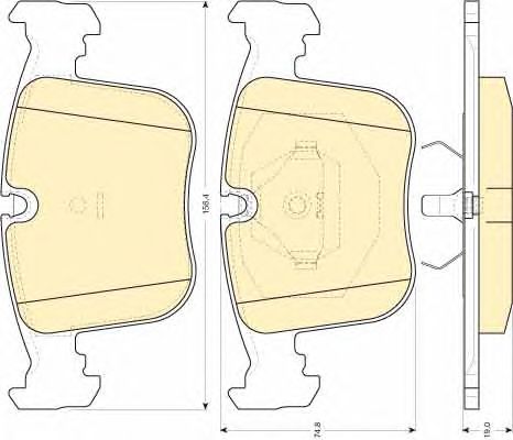 set placute frana,frana disc