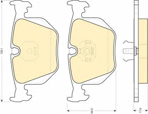 set placute frana,frana disc