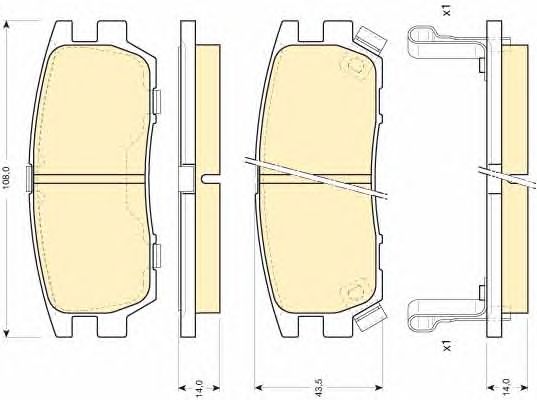 set placute frana,frana disc