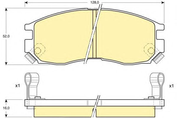 set placute frana,frana disc