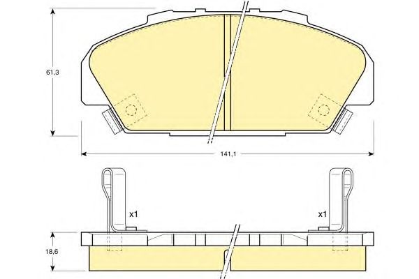 set placute frana,frana disc