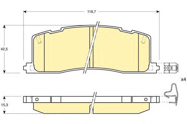 set placute frana,frana disc