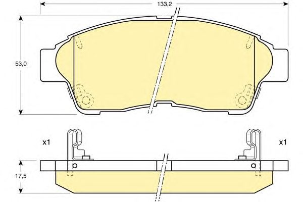 set placute frana,frana disc