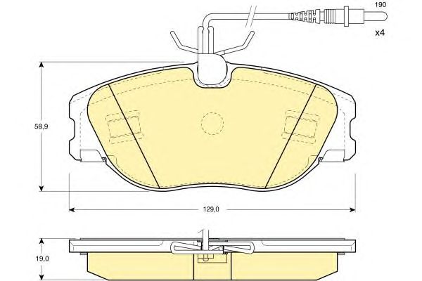 set placute frana,frana disc