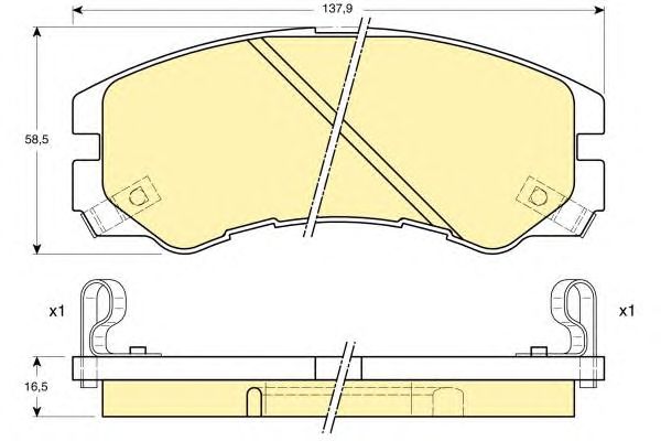 set placute frana,frana disc