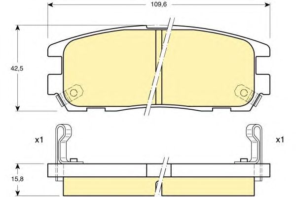 set placute frana,frana disc