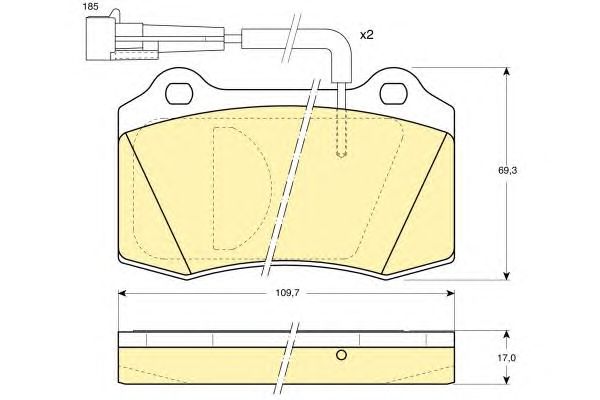 set placute frana,frana disc