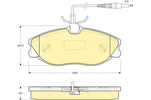 set placute frana,frana disc