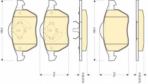 set placute frana,frana disc