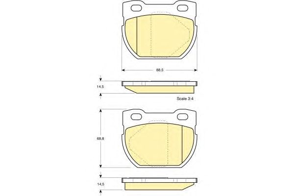 set placute frana,frana disc