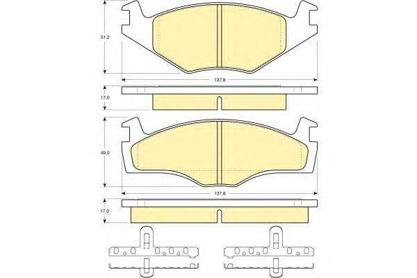 set placute frana,frana disc